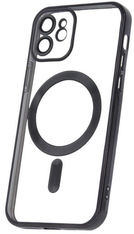 Forever Silikonové TPU pouzdro Mag Color Chrome pro iPhone 12 černé (TPUAPIP12MCCTFOBK)